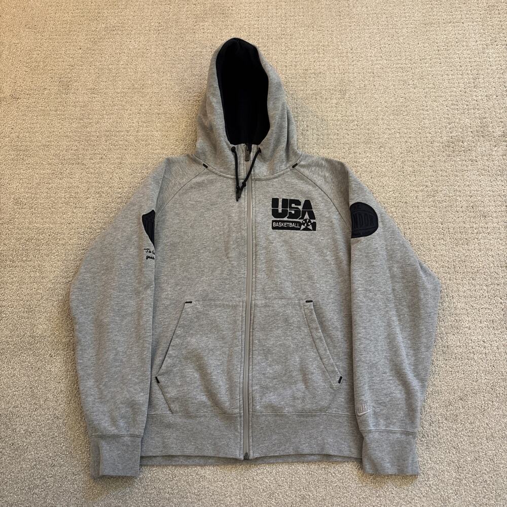 1992 USA Olympic Basketball Dream Team Nike Hooded Sweatshirt Sz L Anniversary